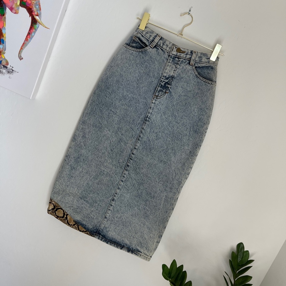 Vintage High Waist Jensen & Smith Denim Skirt S